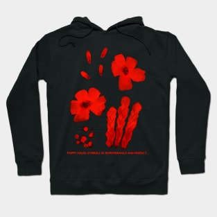 Poppy Fields: Symbols of Remembrance and Respect. Hoodie